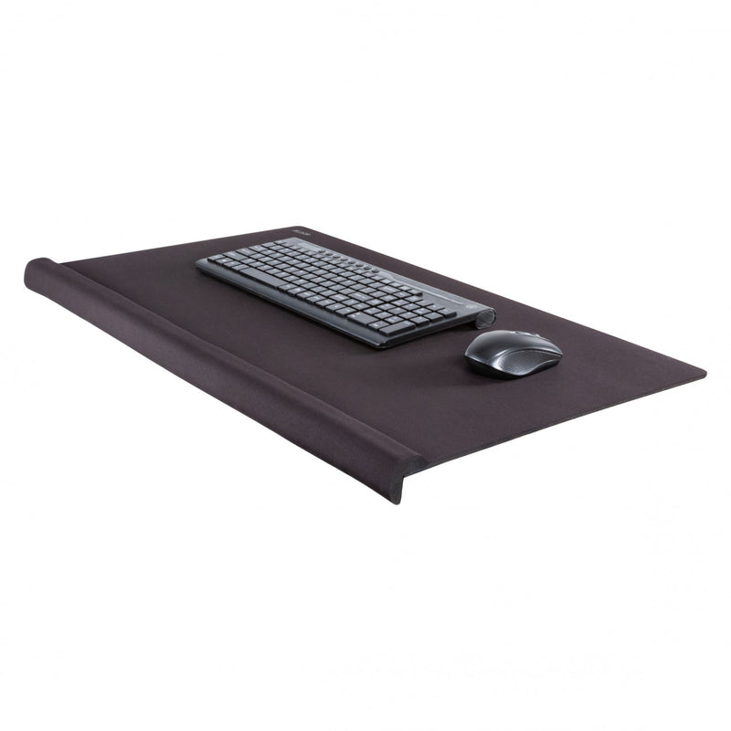 Studio image ErgoEdge Wrist Rest Mousepad Black shown with keyboard and mouse