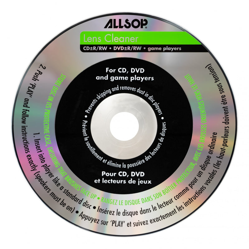 Studio image Allsop Lens Cleaner disc top view