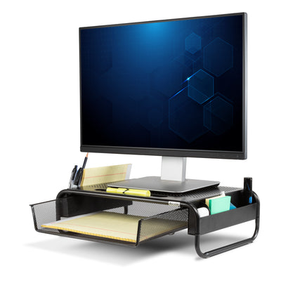 Metal Art Organizer 5 Monitor Stand with Drawer